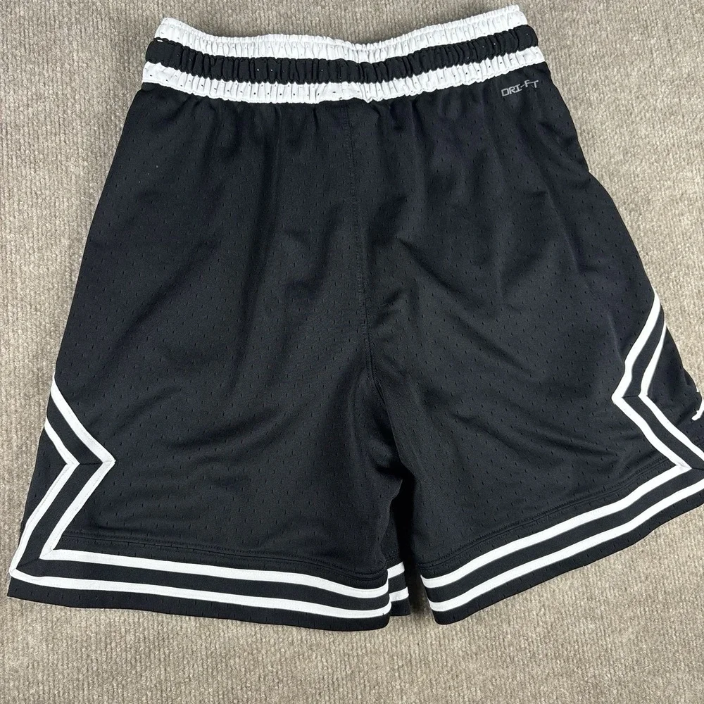 Nike Air Jordan Dri-FIT Diamond Basketball Shorts Black White Men's Medium